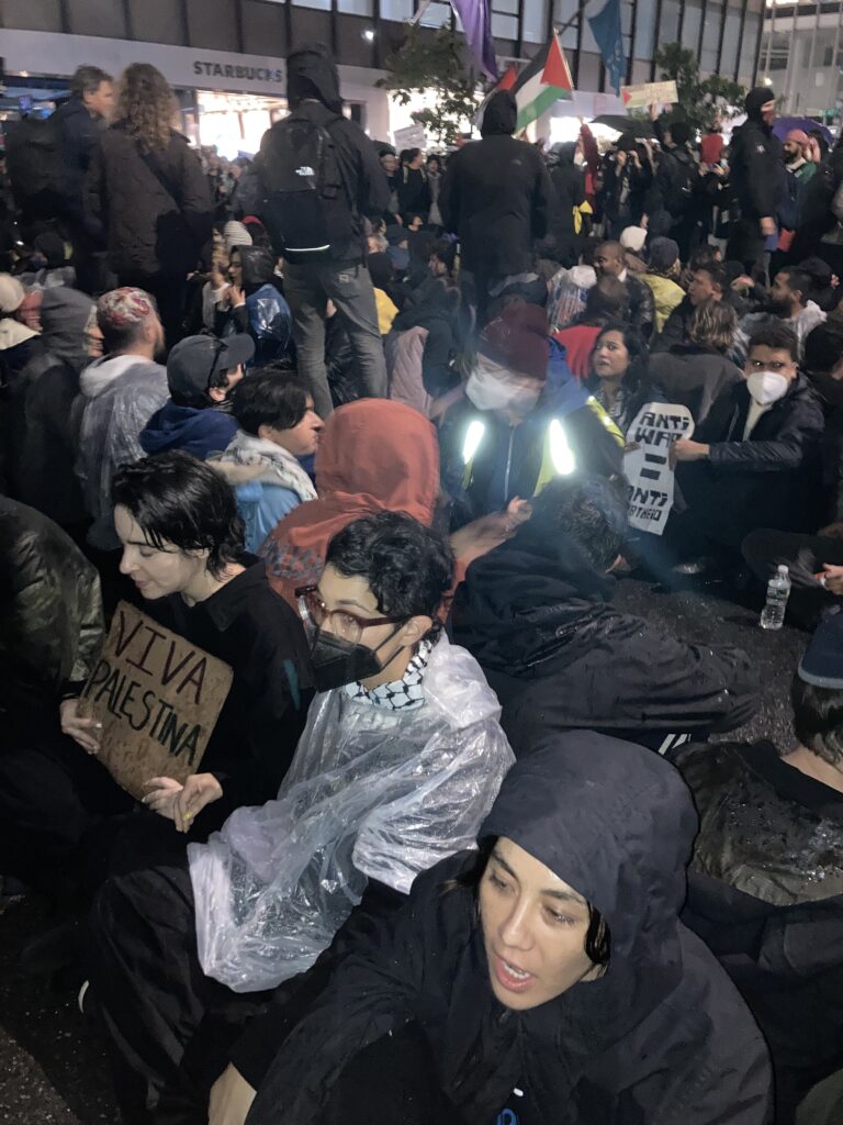 A night time vigil/sit-in for palestine