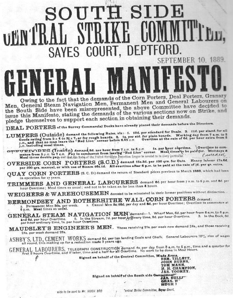South Side Central Strike Committee poster bill.