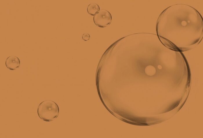 A yellow picture of bubbles.